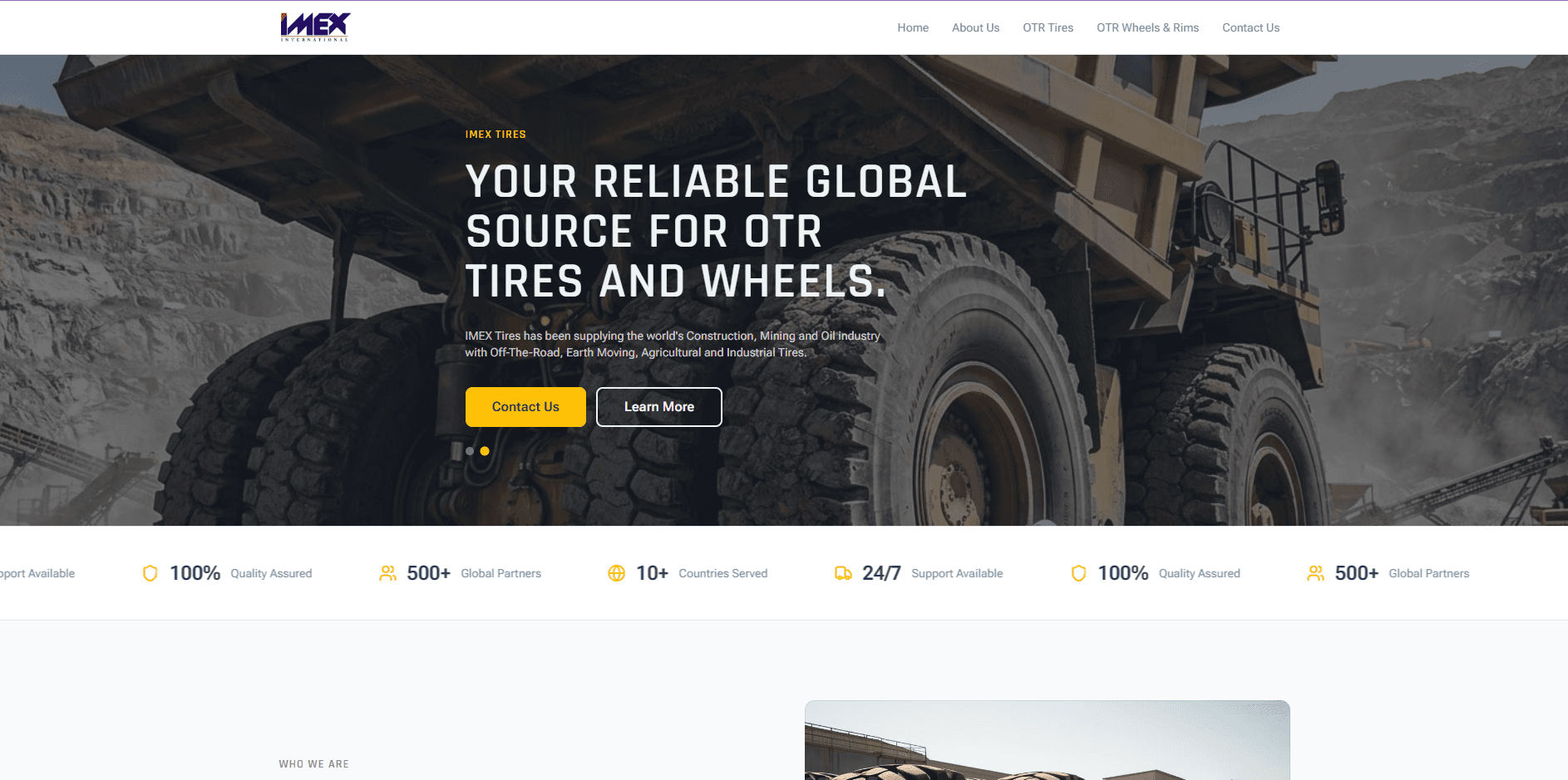 Screenshot of Imex Tires